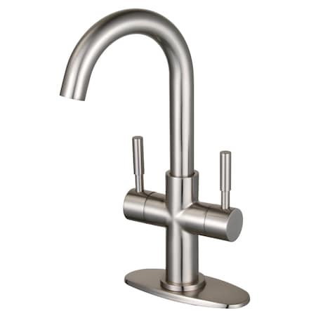 Fauceture LS8558DL Two-Handle Bar Faucet, Brushed Nickel LS8558DL